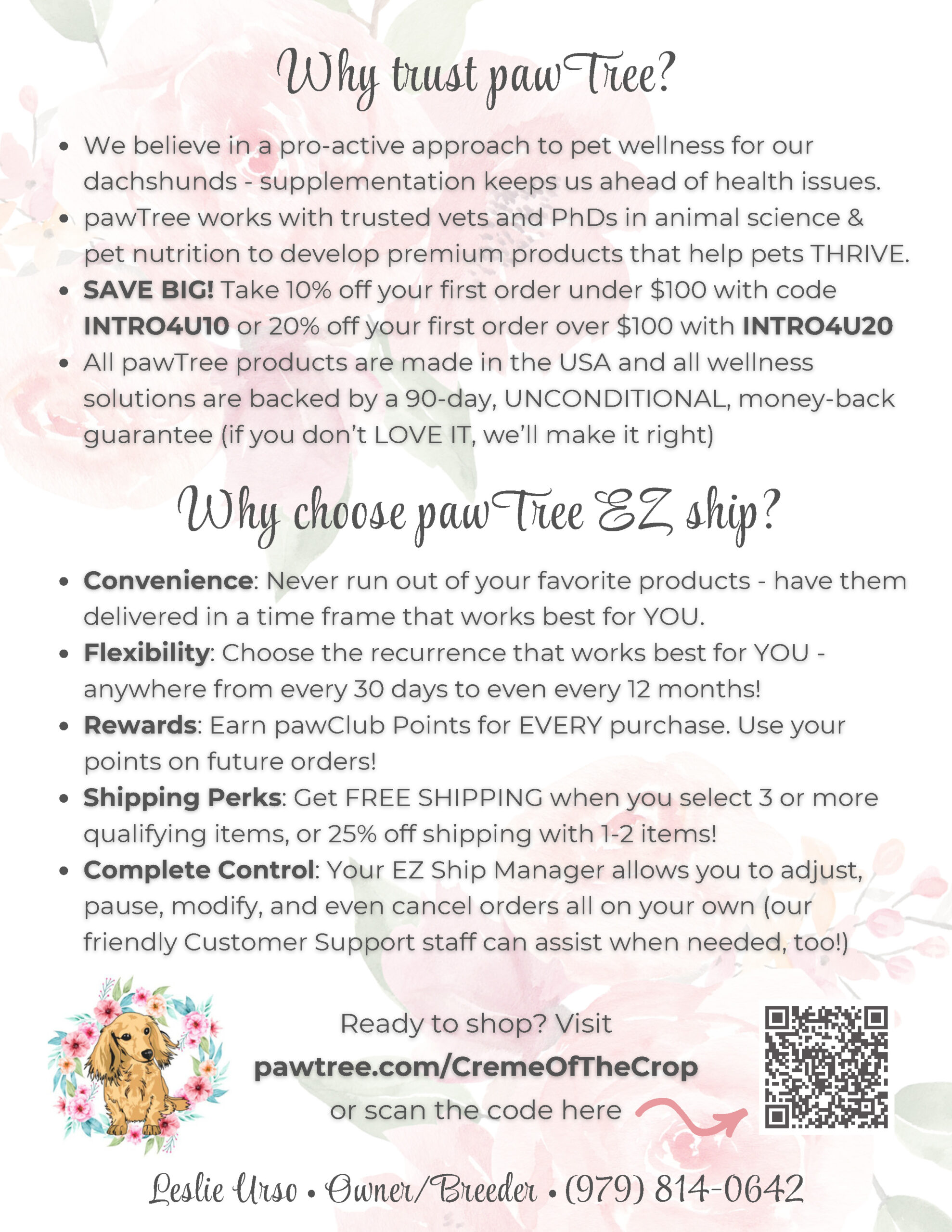 Creme of the Crop Dachshunds - PawTree Information