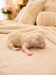 Creme of the Crop Miniature Cream Dachshund Puppy For Sale - Dom 3