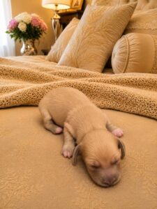 Creme of the Crop Miniature Cream Dachshund Puppy For Sale - Toast 2