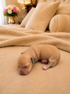 Creme of the Crop Miniature Cream Dachshund Puppy For Sale - Toast 3