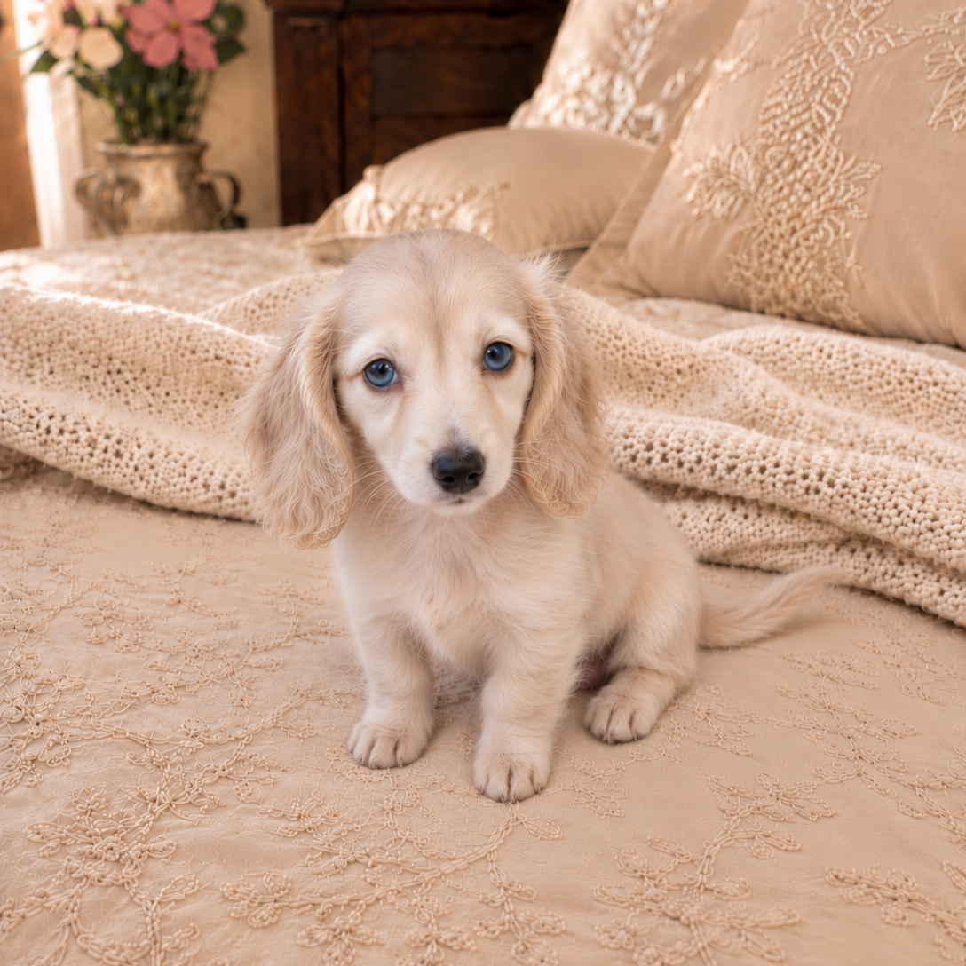 Creme of the Crop Miniature Dachshund Cream Male Puppy For Sale Winslow